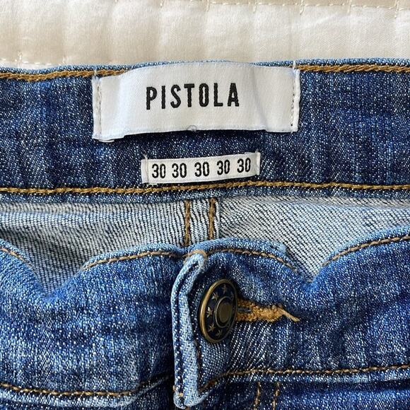 Pistola Ankle Raw Hem Baby Bootcut Jeans 26" Inseam Size 30 - Picture 3 of 6